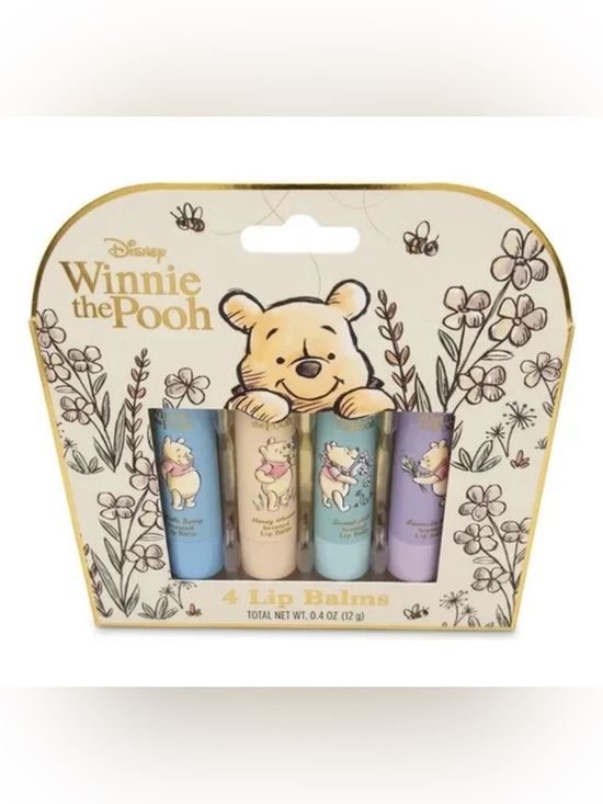 Disney Other - 🍄‍🟫HOST PICK🍄‍🟫Winnie the Pooh 4-Pack Lip Balm Set – Pastel Mixed Scents 🍯